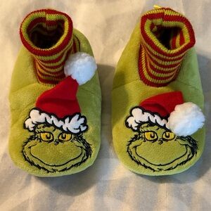 Grinch Christmas Baby Booties